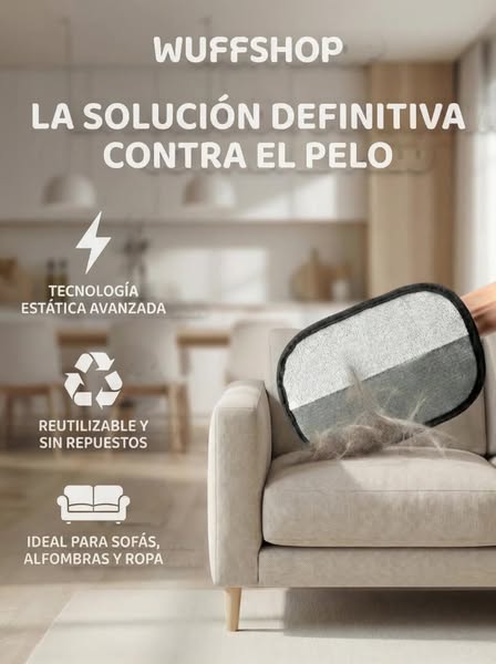 Guante Removedor de Pelo 2 en 1 - Negro